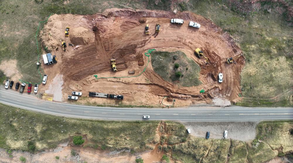 quarry overflow lot excavation